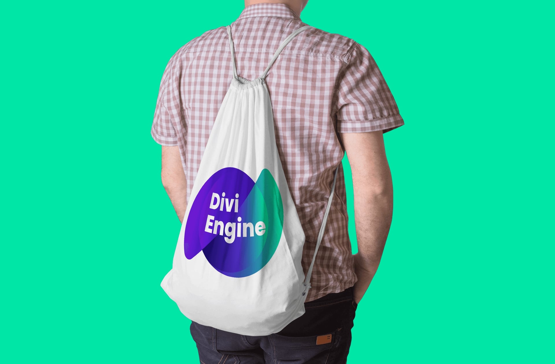 ⁦Divi Engine String Bag (Big Logo)⁩ - الصورة ⁦2⁩